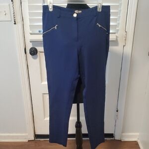 Rekucci Women’s Navy Skinny Pants with Zip Pockets